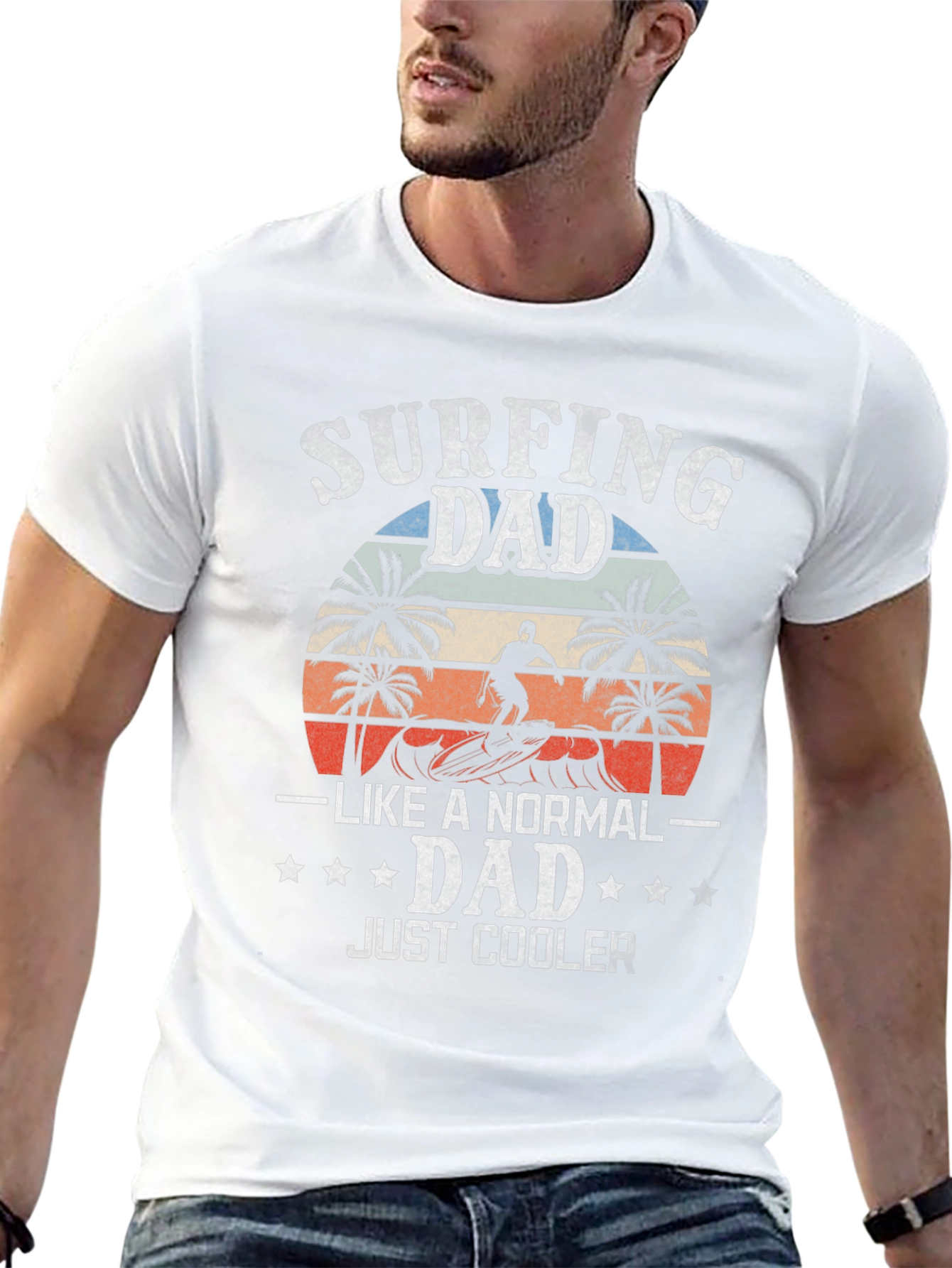 Surfing Dad T-Shirt - Cool Fathers Day Gift