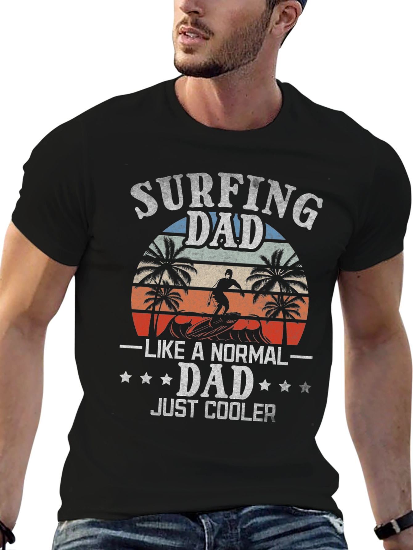 Surfing Dad T-Shirt - Cool Fathers Day Gift