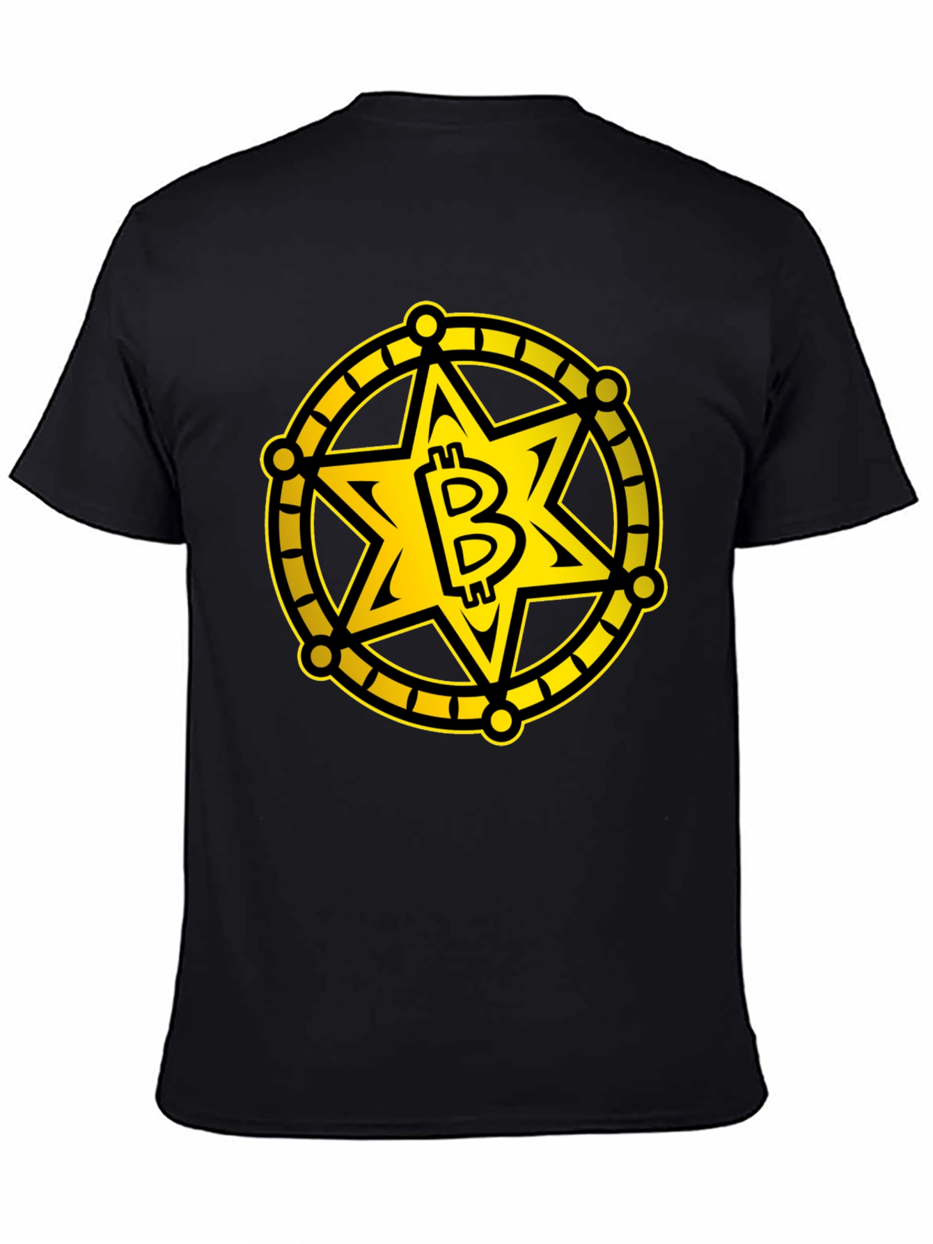Bitcoin Sheriff Star Black T-Shirt