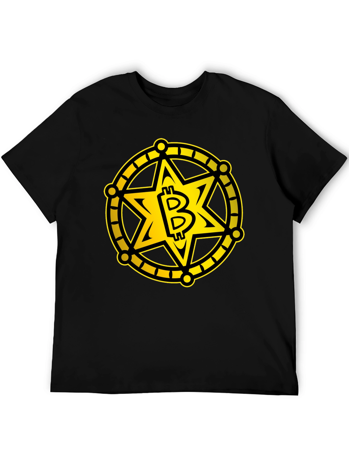 Bitcoin Sheriff Star Black T-Shirt