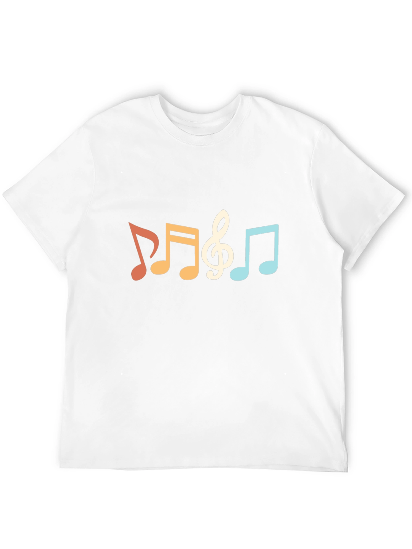 Retro Music Notes T-Shirt - Black
