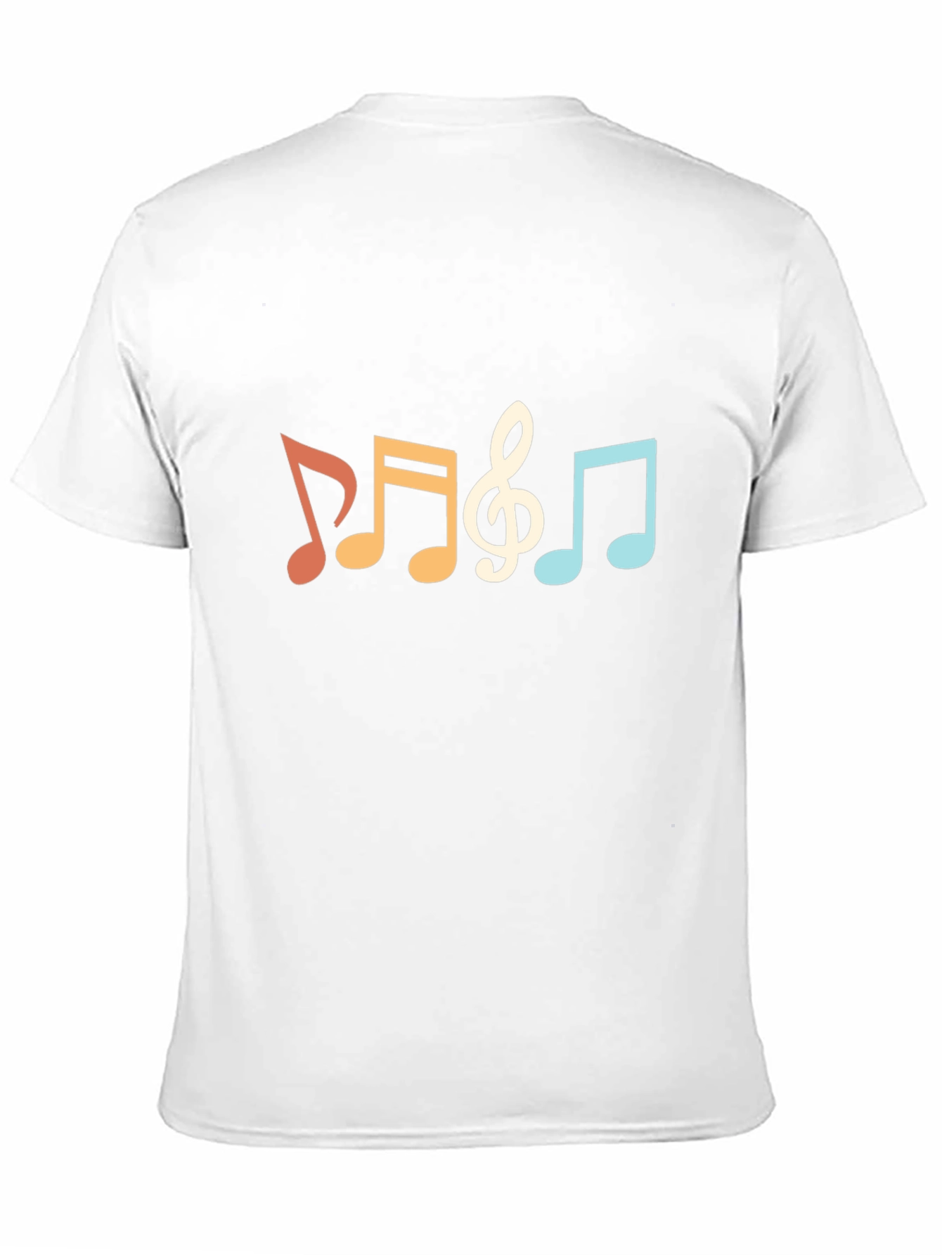 Retro Music Notes T-Shirt - Black