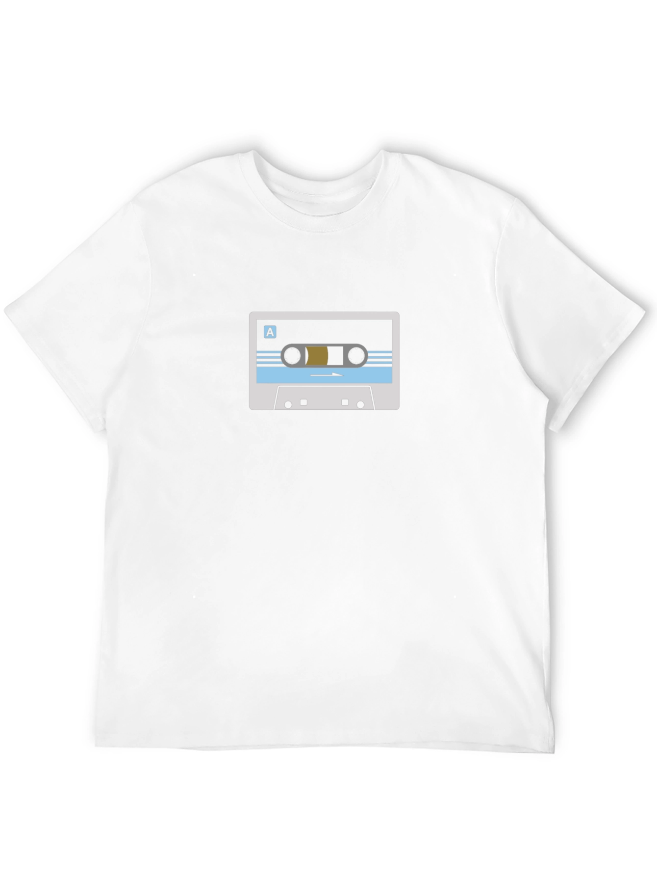 Retro Mixtape Graphic Tee - Black Cotton Blend T-Shirt