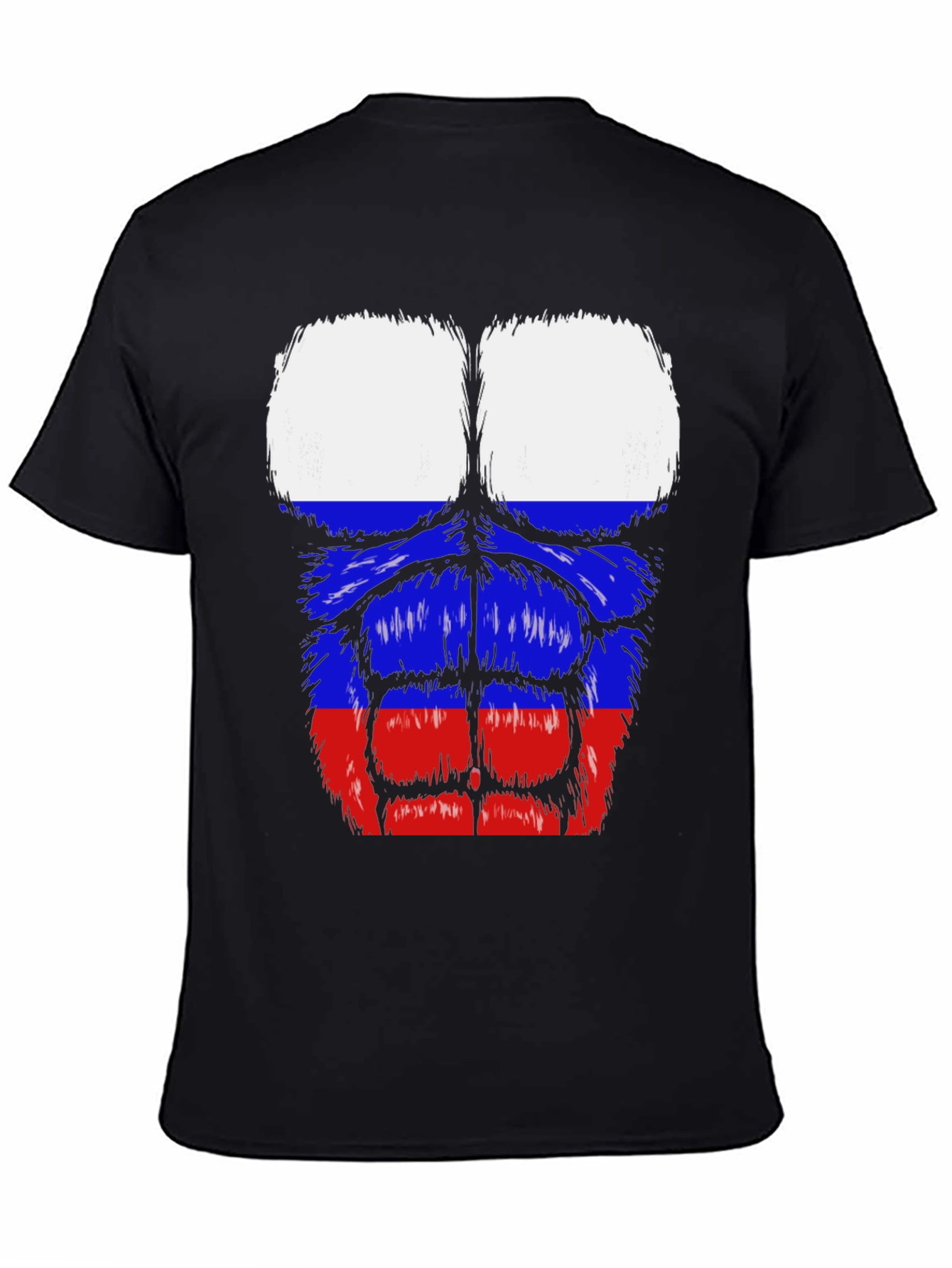 Russian Flag Muscle Tee - Black