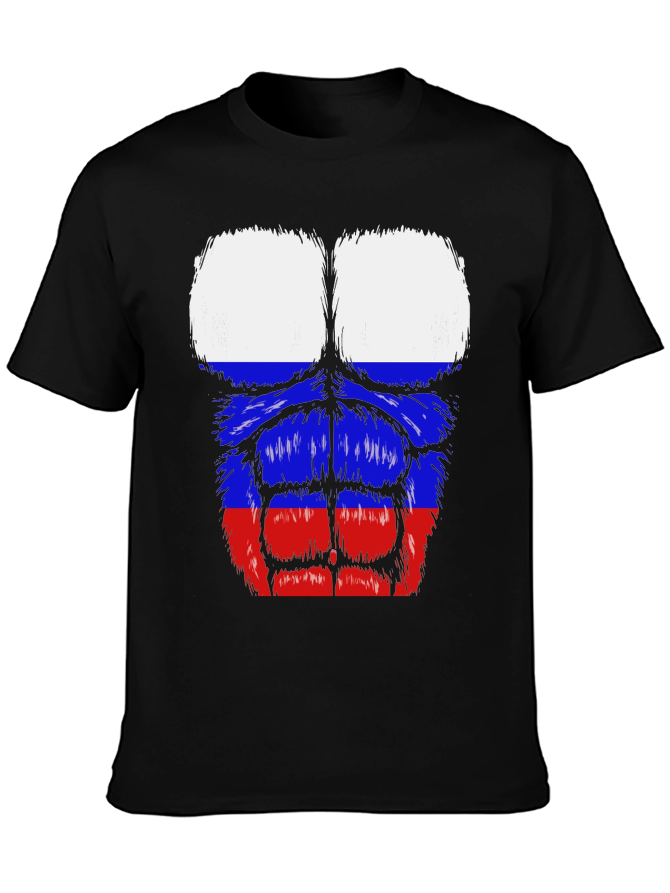 Russian Flag Muscle Tee - Black