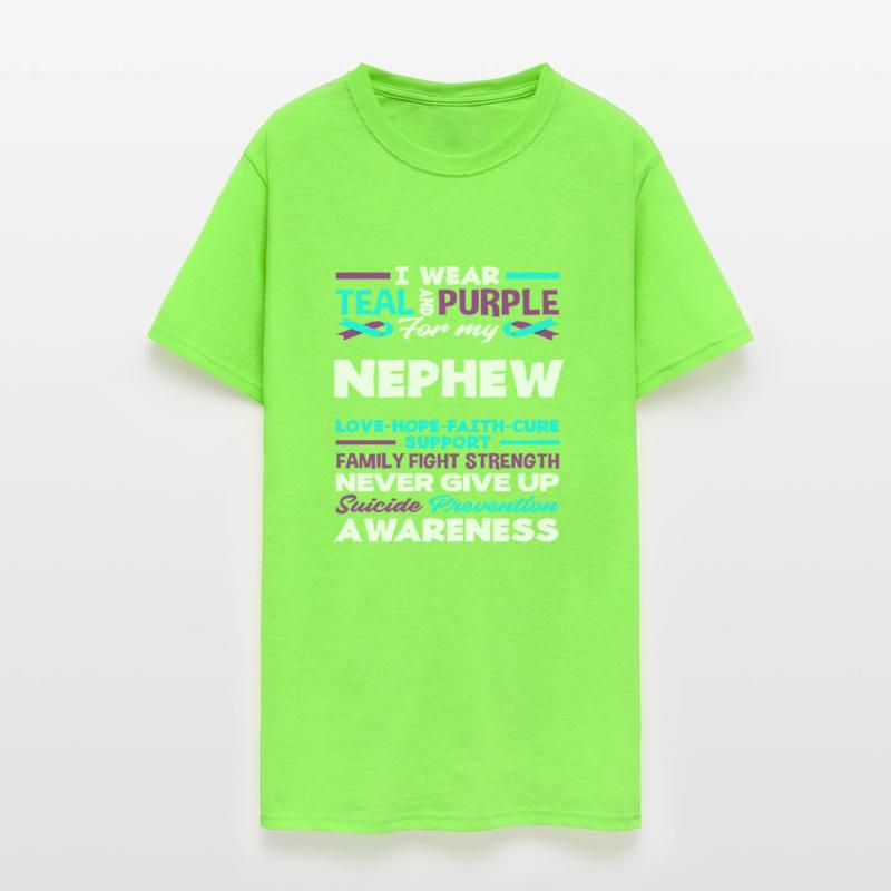 Wear Teal Purple My Nephew Suicide Awareness