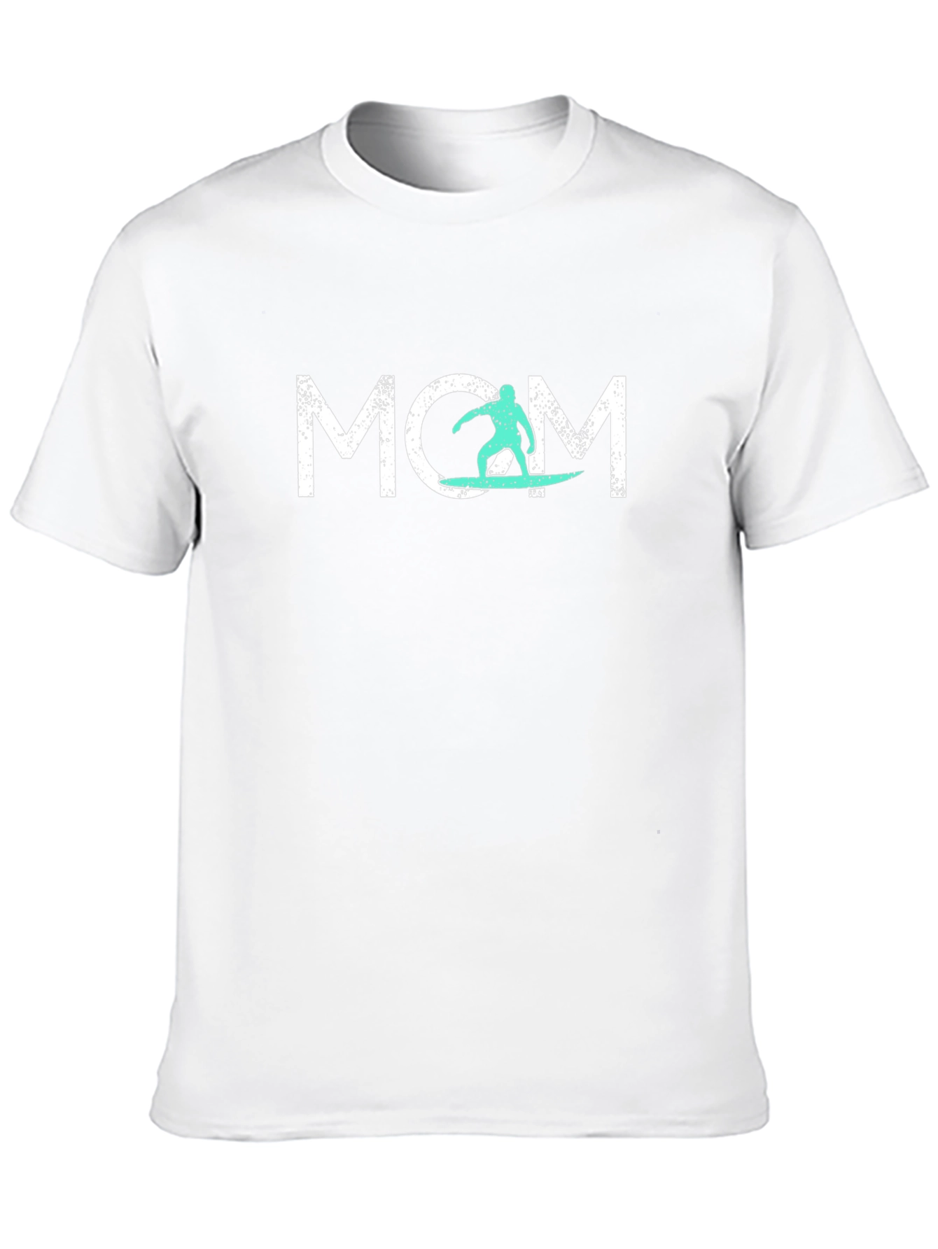 Surfing Mom Graphic Tee - Casual Black T-Shirt