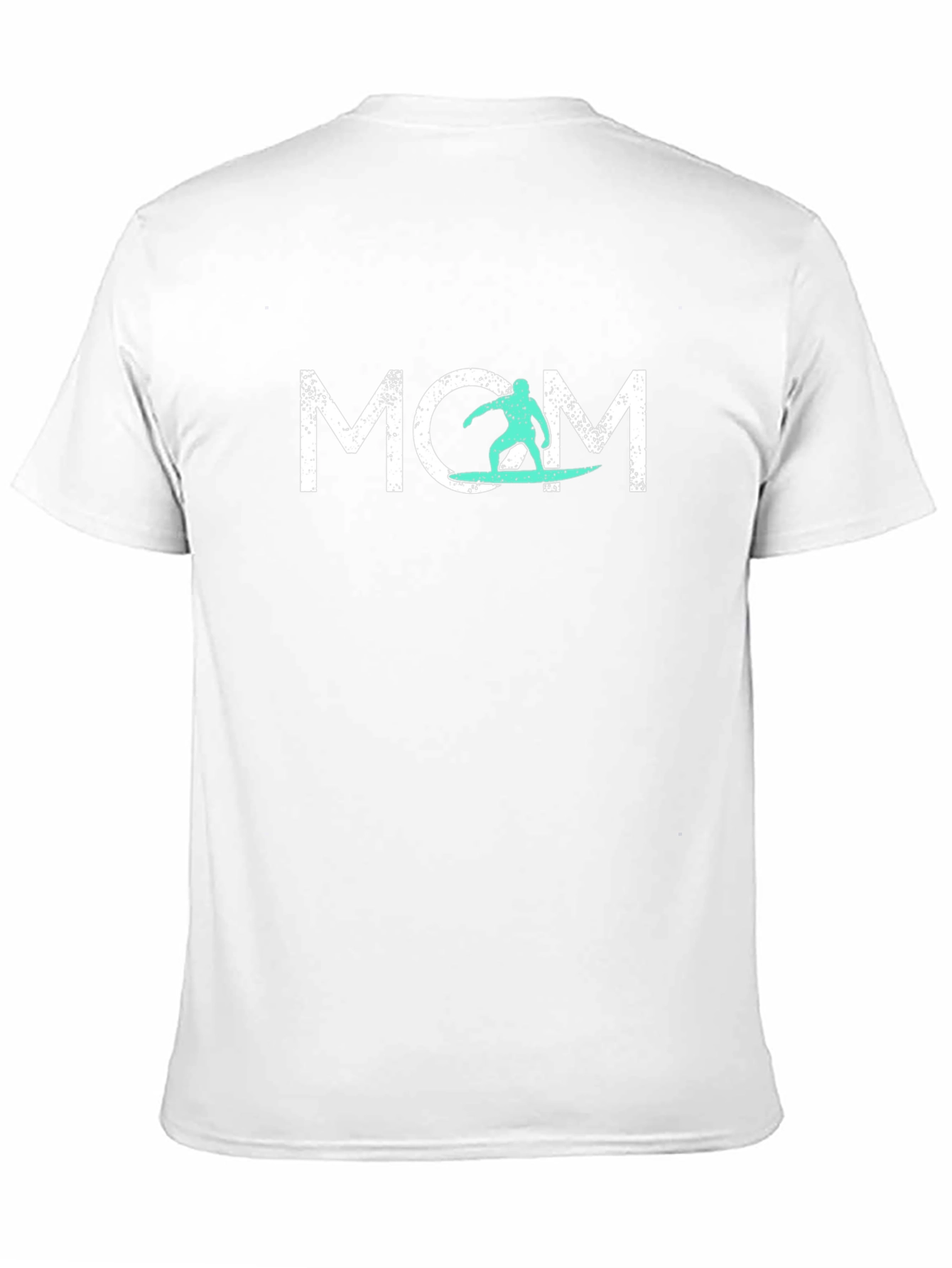 Surfing Mom Graphic Tee - Casual Black T-Shirt