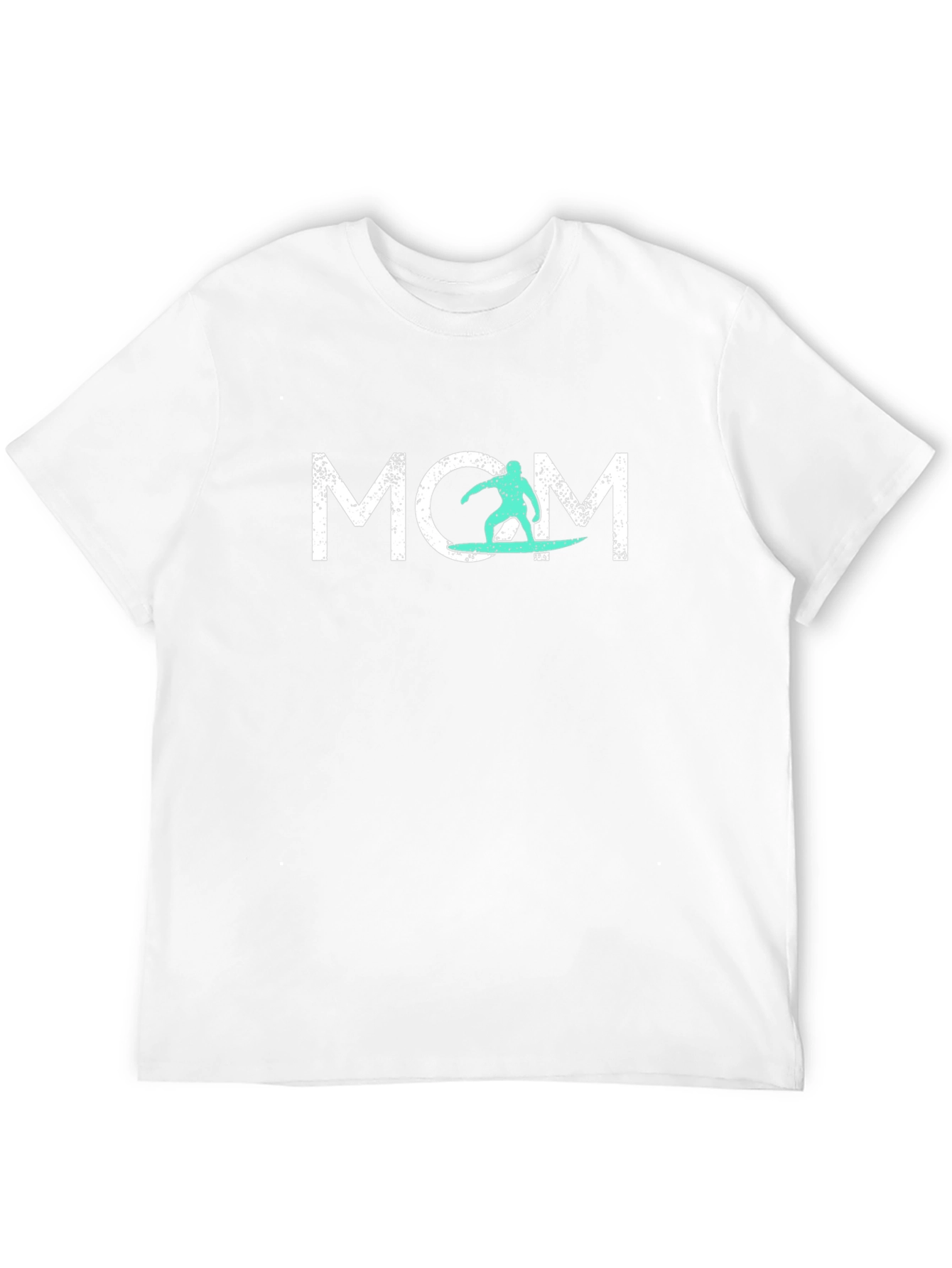 Surfing Mom Graphic Tee - Casual Black T-Shirt