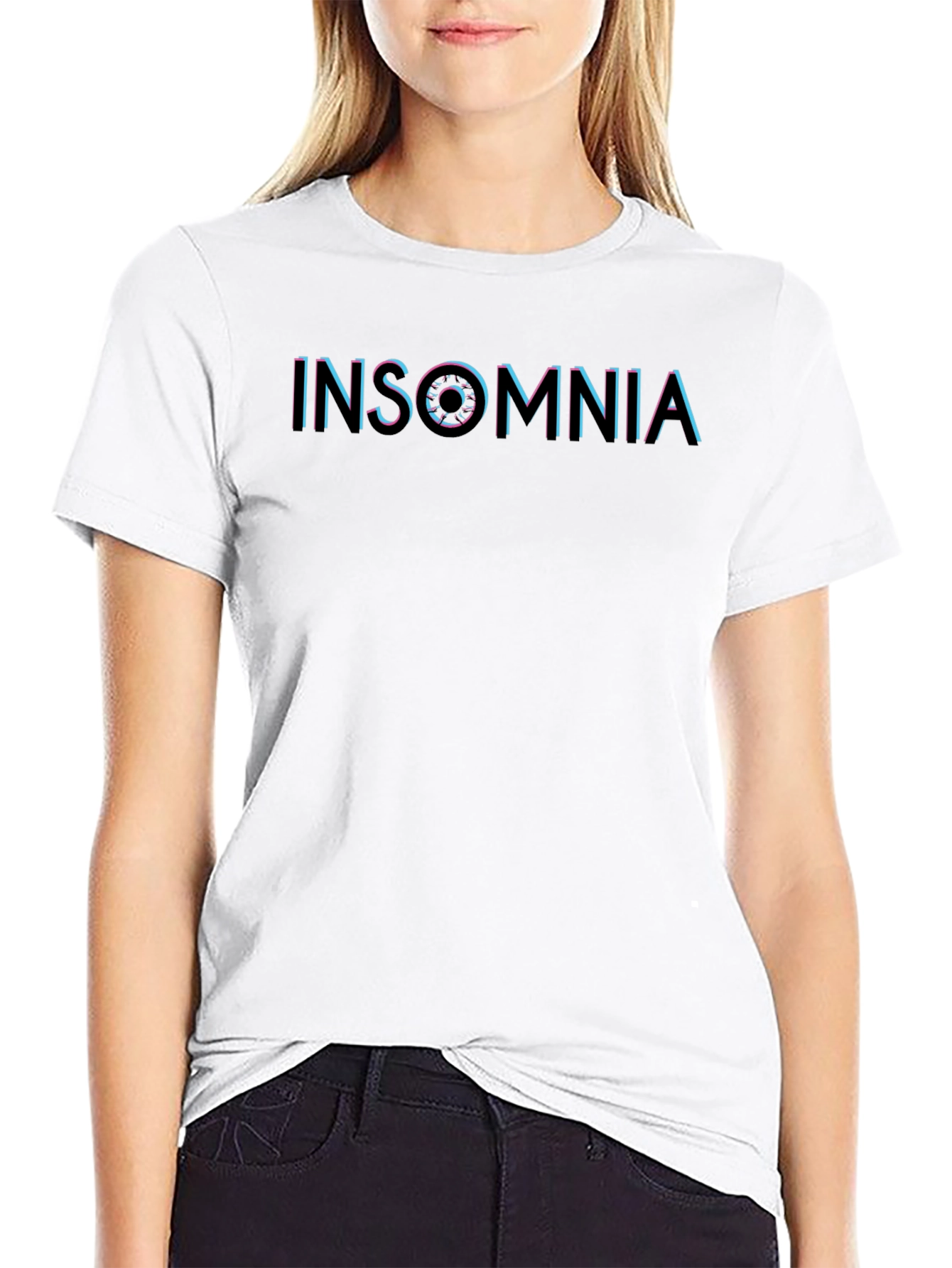 Insomnia Graphic Print Black T-Shirt