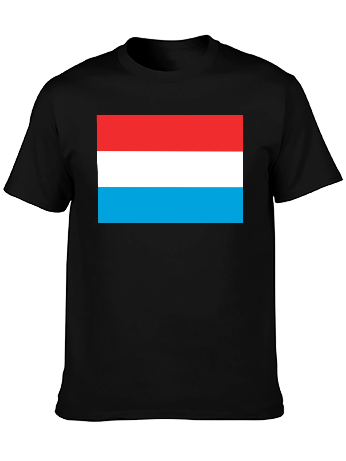 Luxembourg Flag T-Shirt - Black Casual Tee