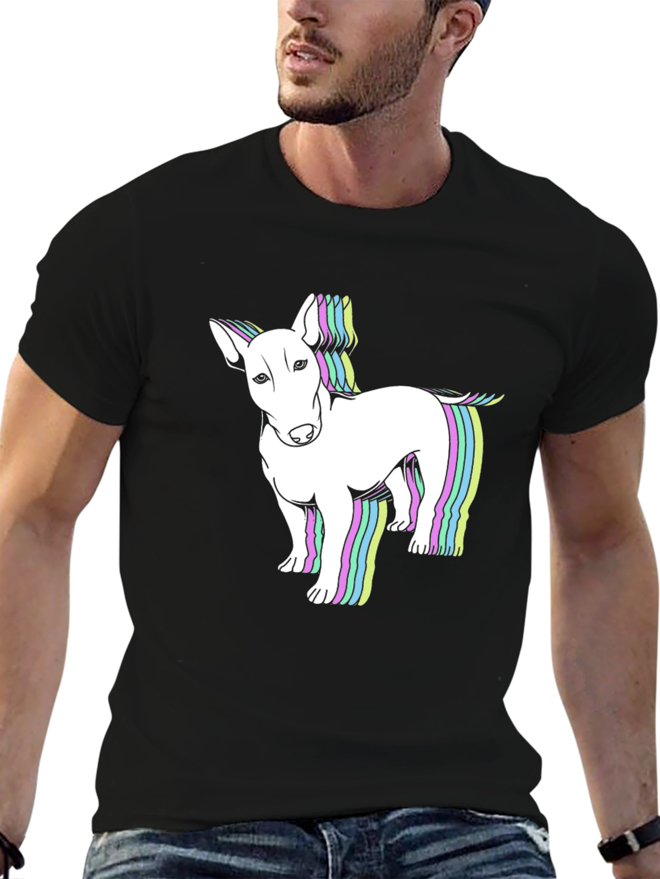 Cool Dog Graphic Tee - Mens Black T-Shirt