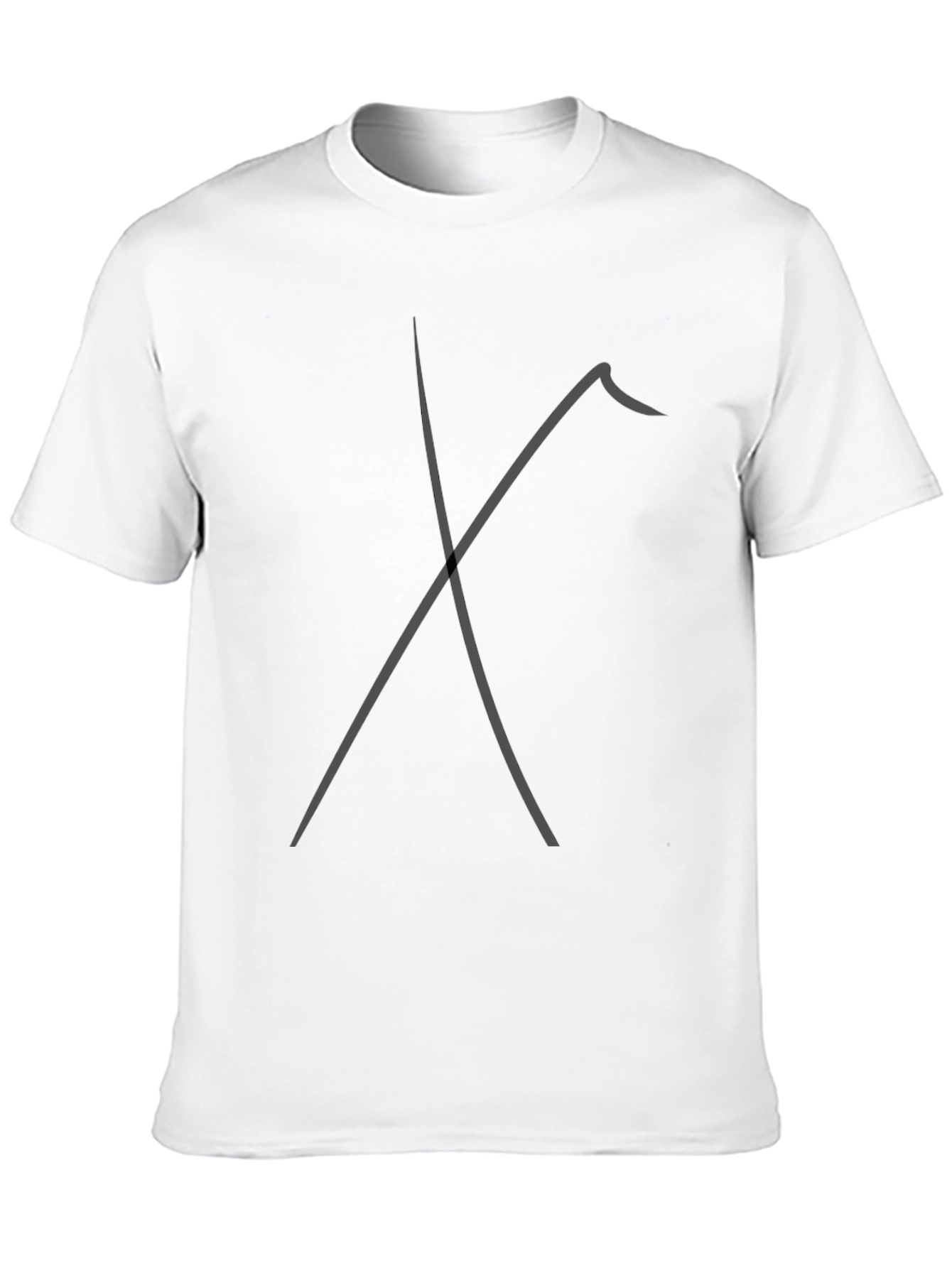 Stylish Black Crew Neck T-Shirt with Abstract Design