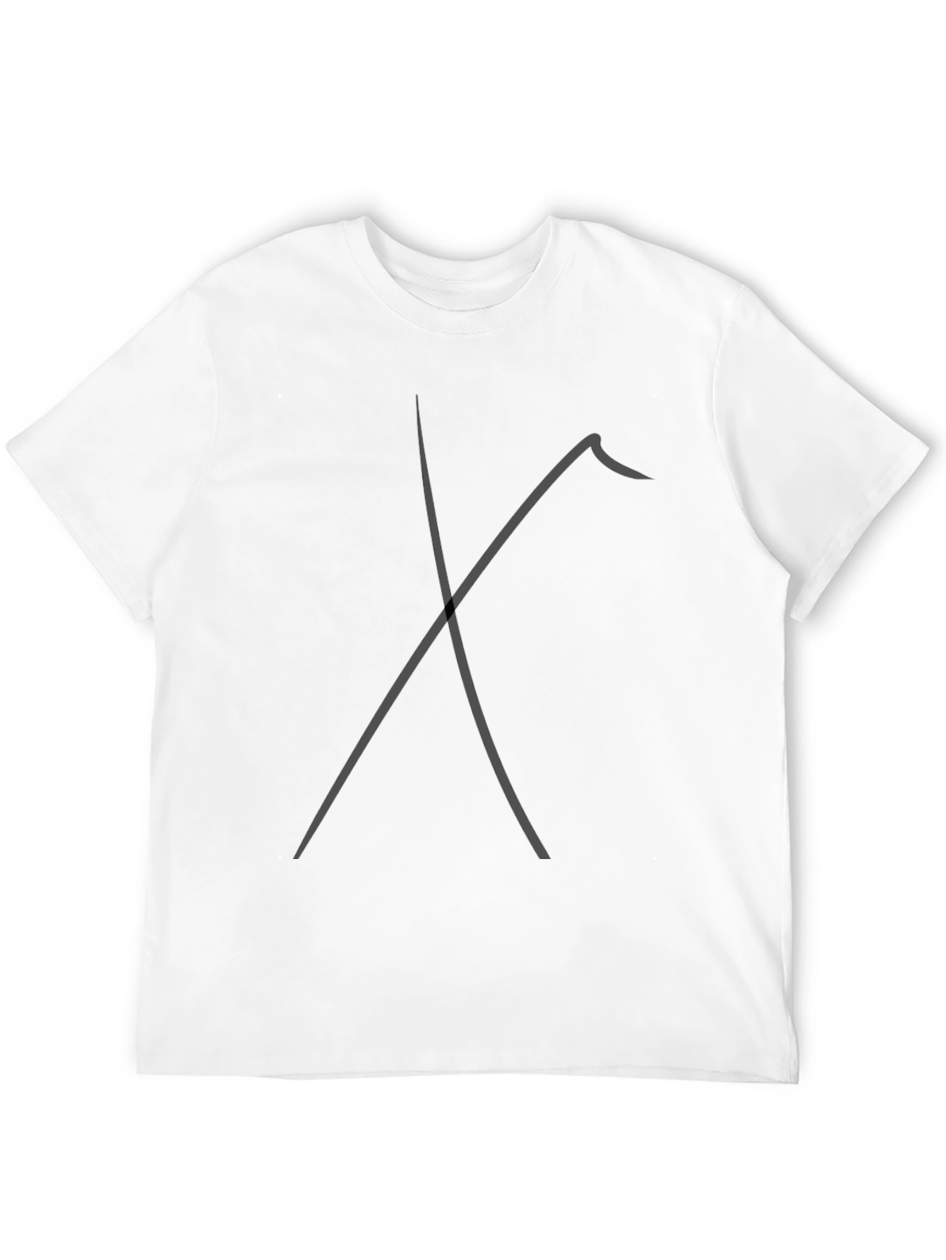 Stylish Black Crew Neck T-Shirt with Abstract Design