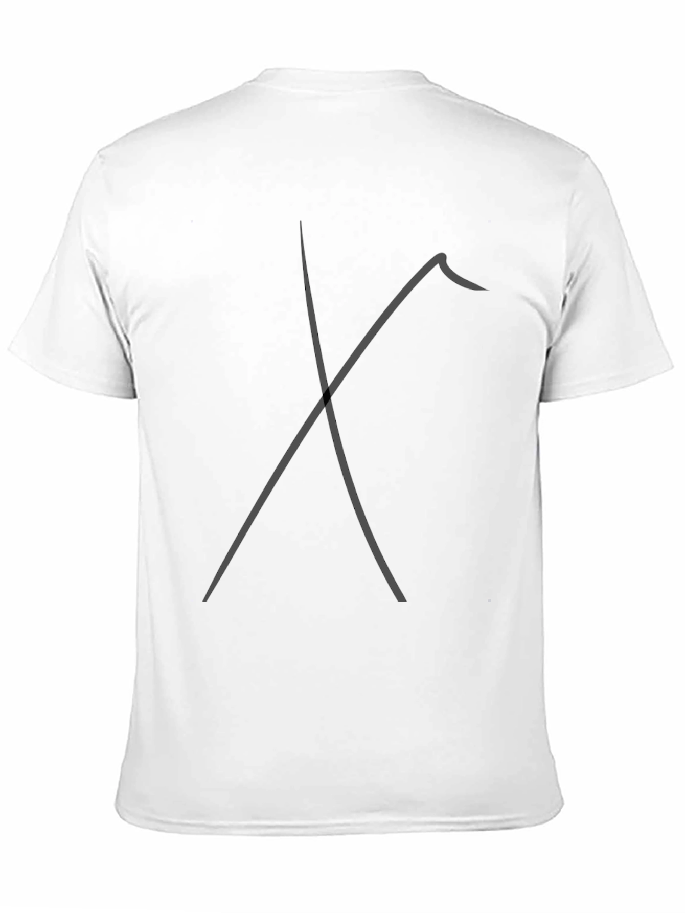 Stylish Black Crew Neck T-Shirt with Abstract Design