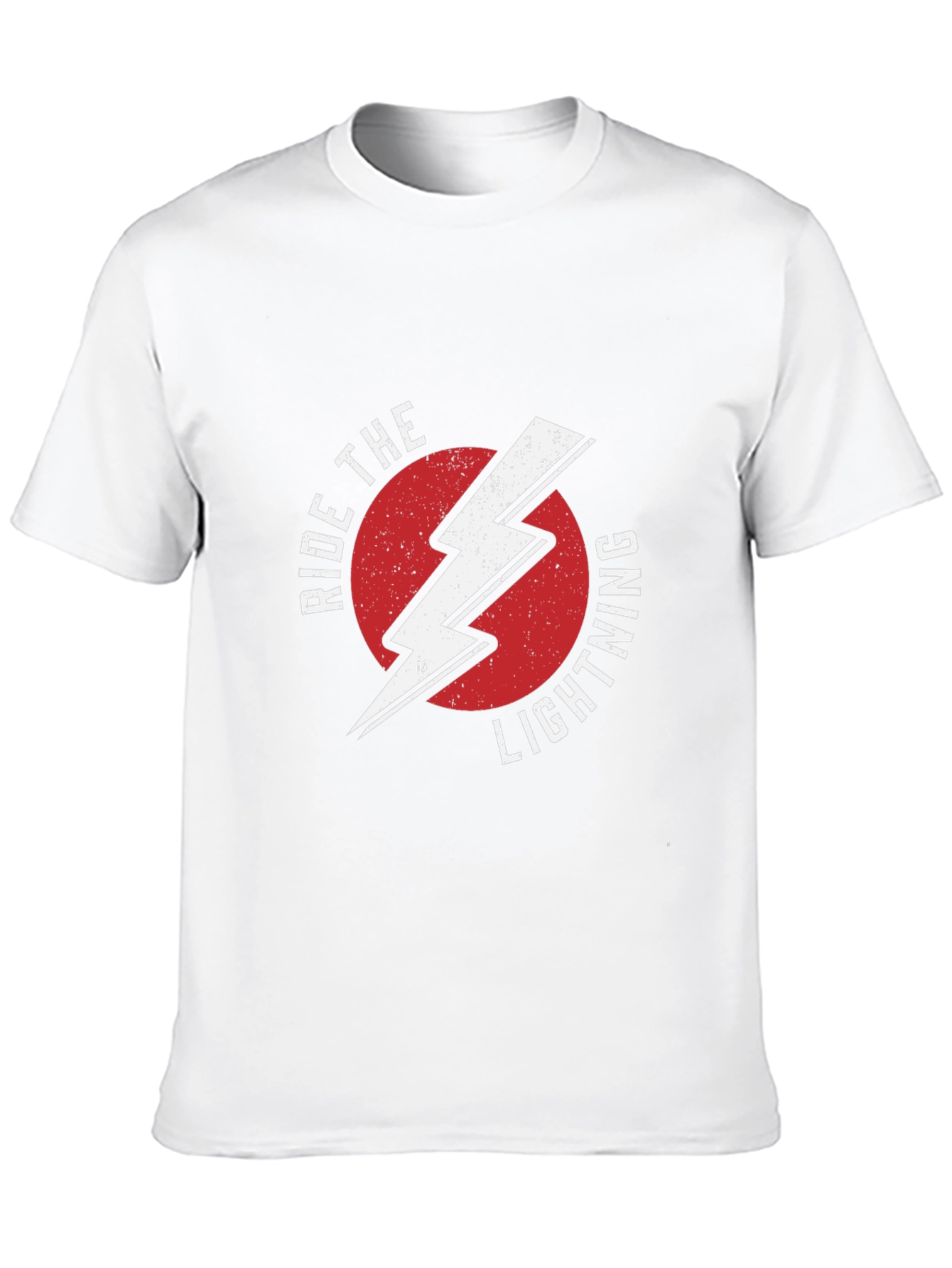 Ride The Lightning Graphic Tee - Black Cotton T-Shirt