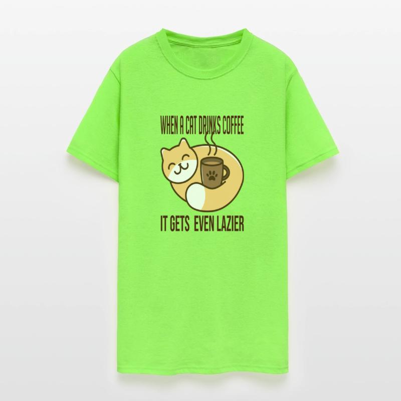 When a cat drinks coffee it gets even lazier