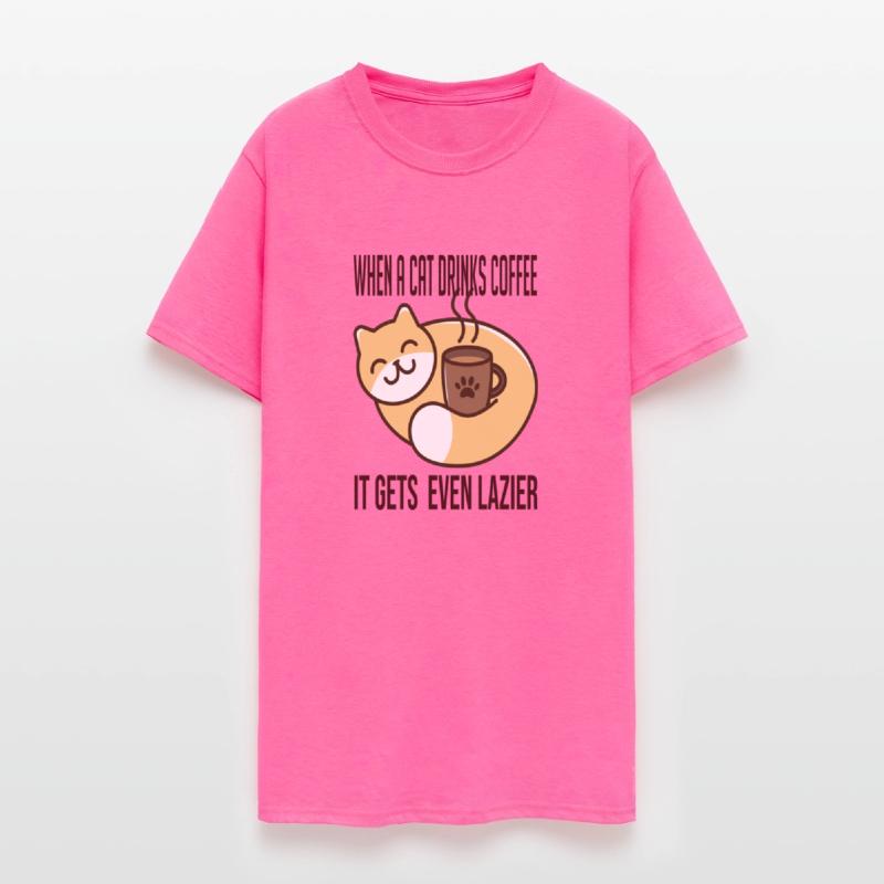 When a cat drinks coffee it gets even lazier