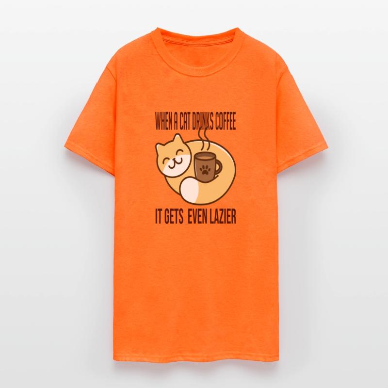 When a cat drinks coffee it gets even lazier