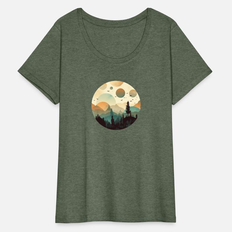 Whimsical Mystery Forest Camping Layered Foggy