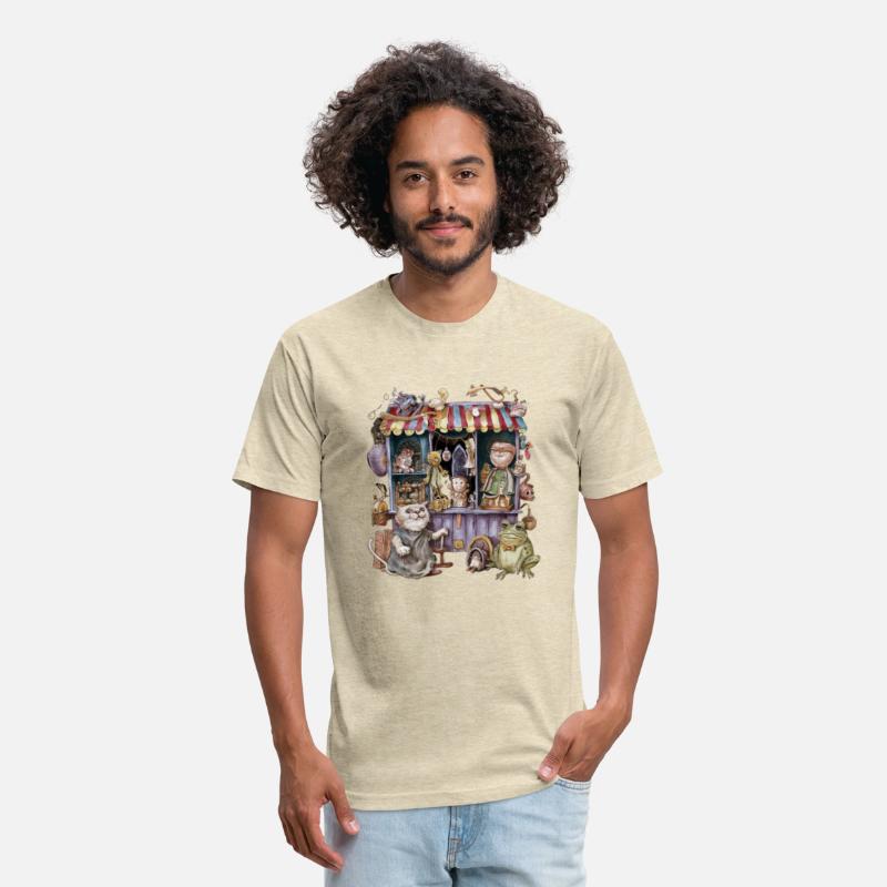 Whimsical Vintage Toy Shop T-Shirt Design "cat"