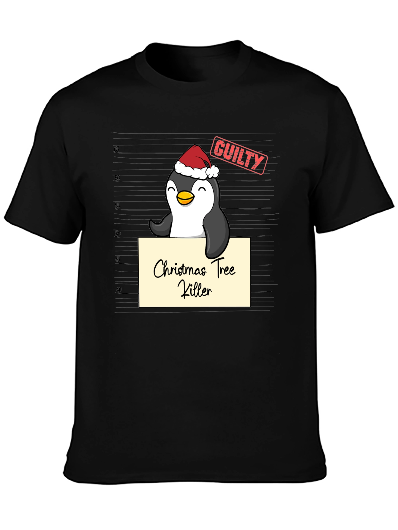 Christmas Tree Killer Penguin Graphic Tee