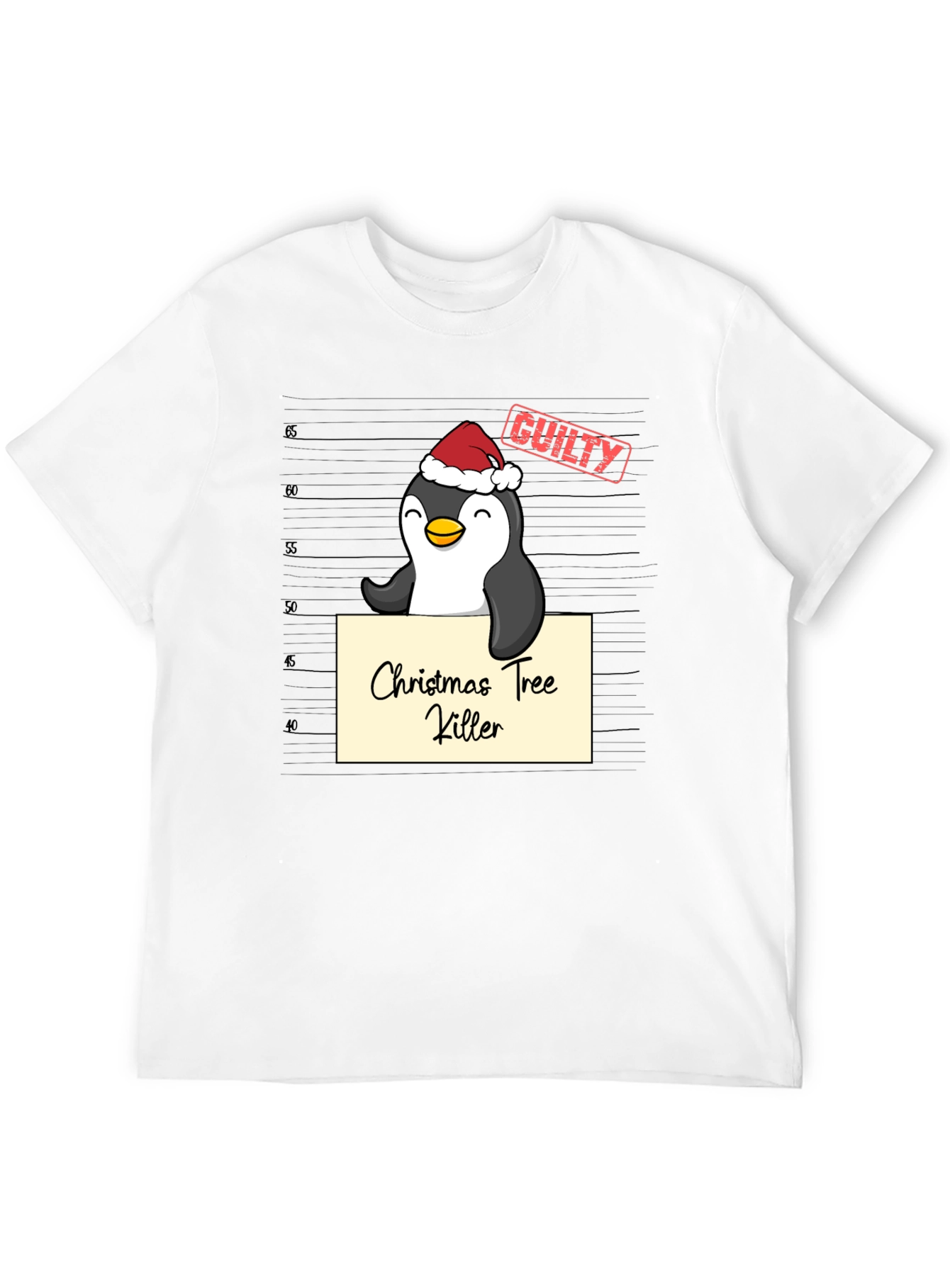 Christmas Tree Killer Penguin Graphic Tee