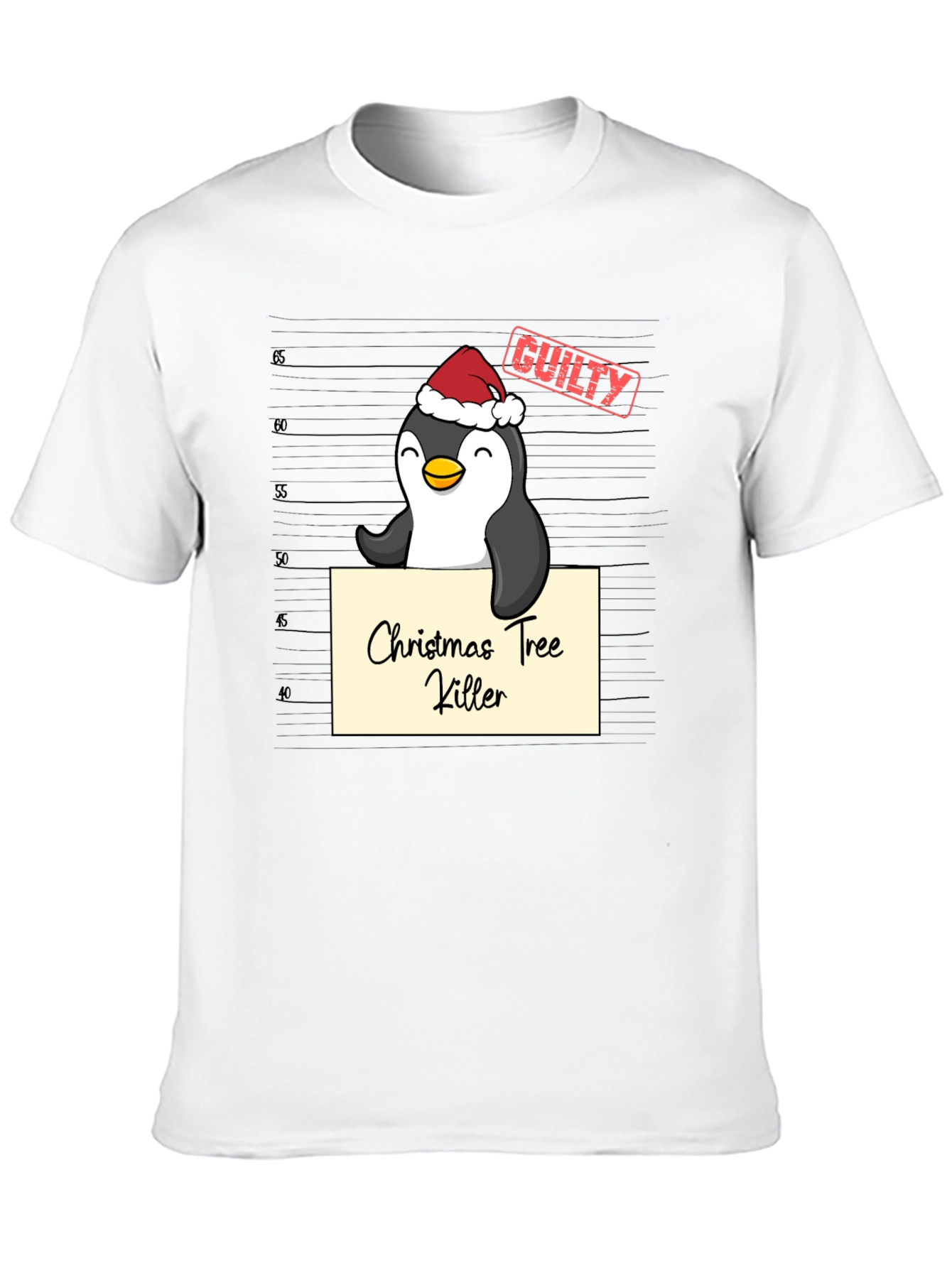 Christmas Tree Killer Penguin Graphic Tee