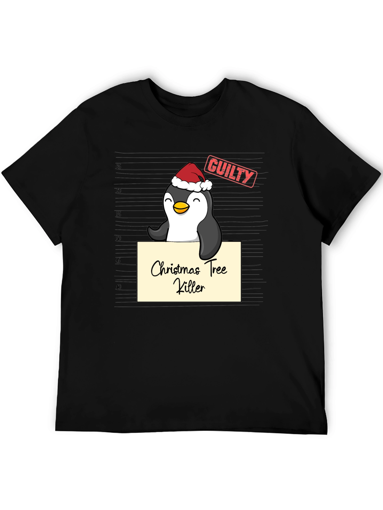 Christmas Tree Killer Penguin Graphic Tee