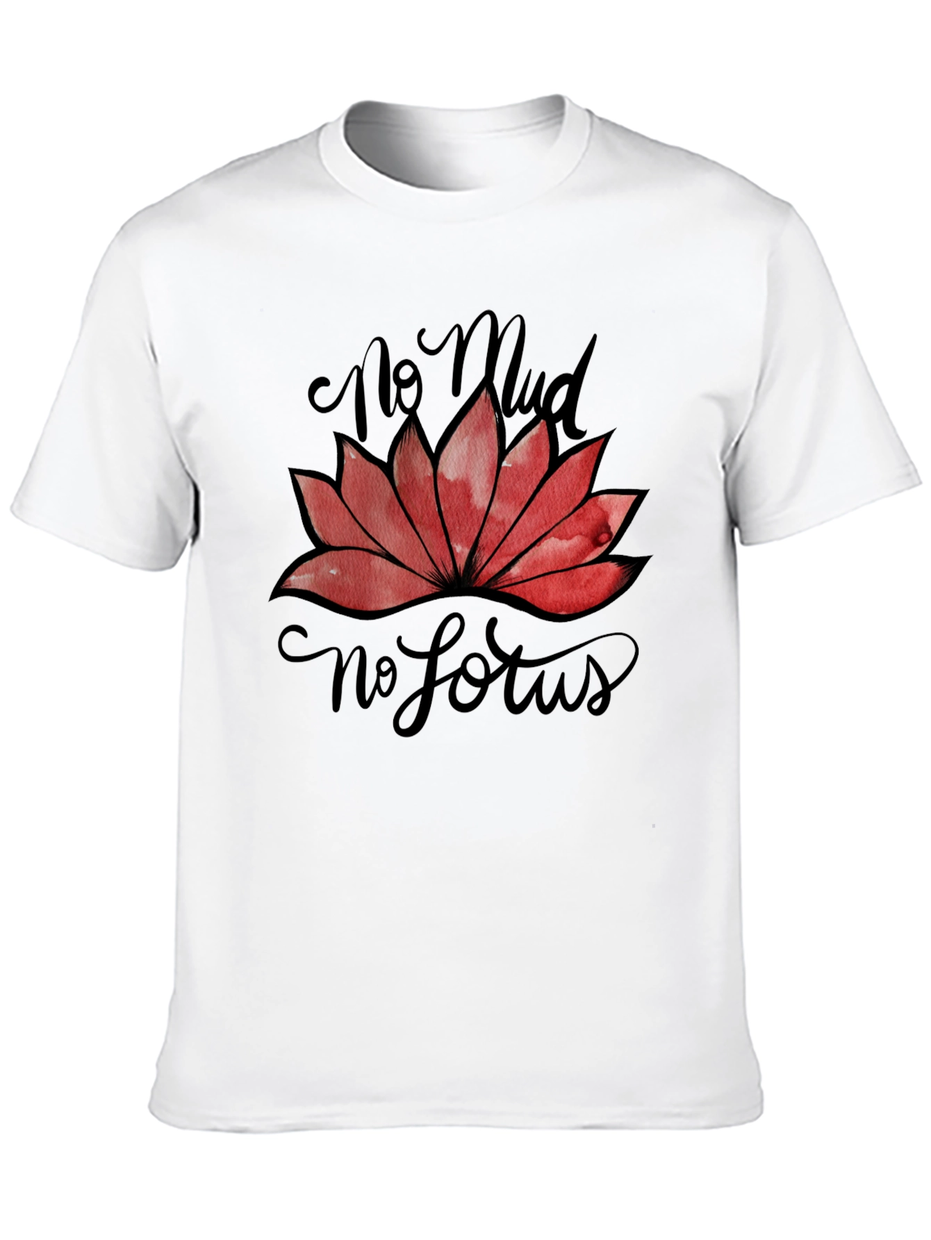 No Mud No Lotus Graphic T-Shirt - Black