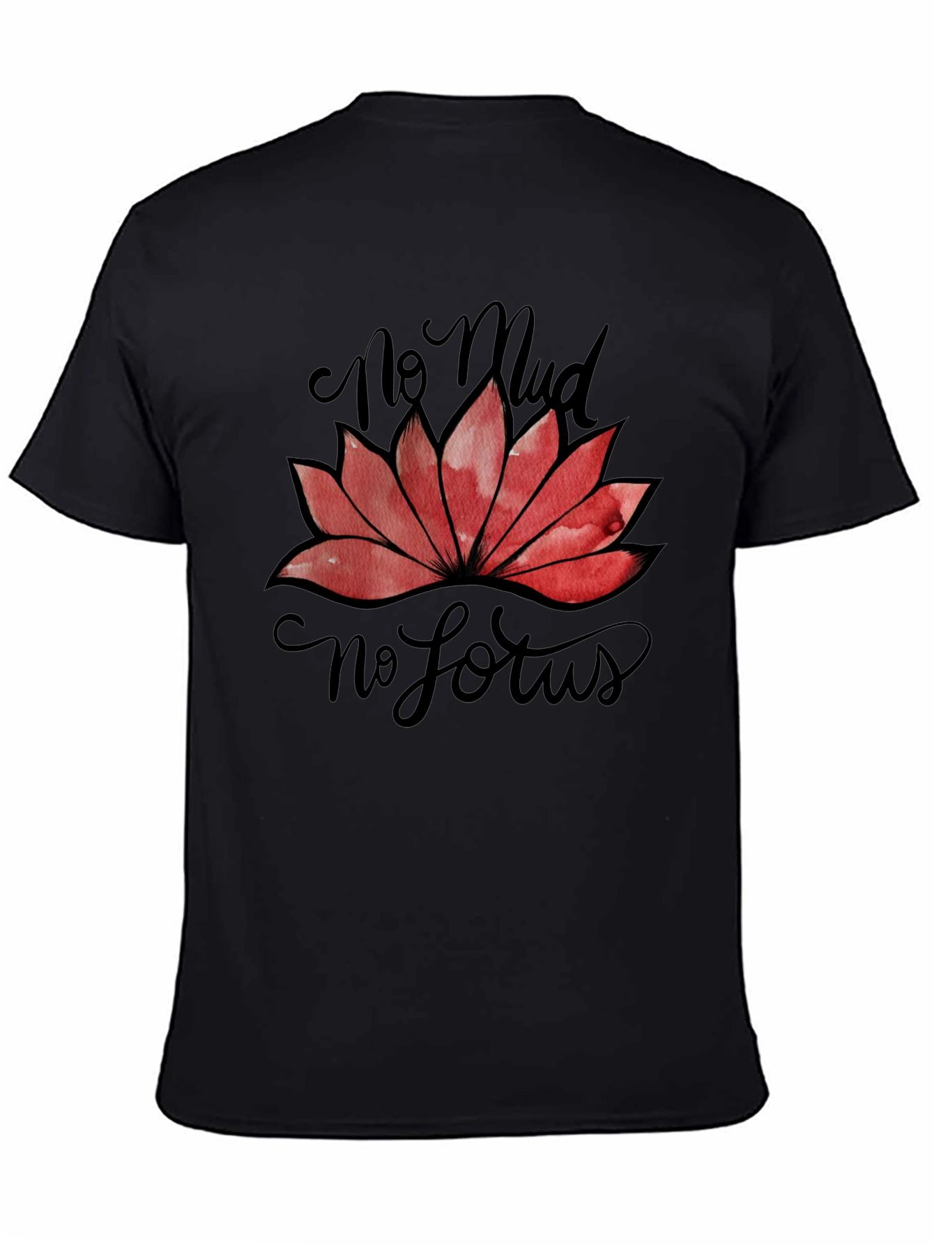 No Mud No Lotus Graphic T-Shirt - Black