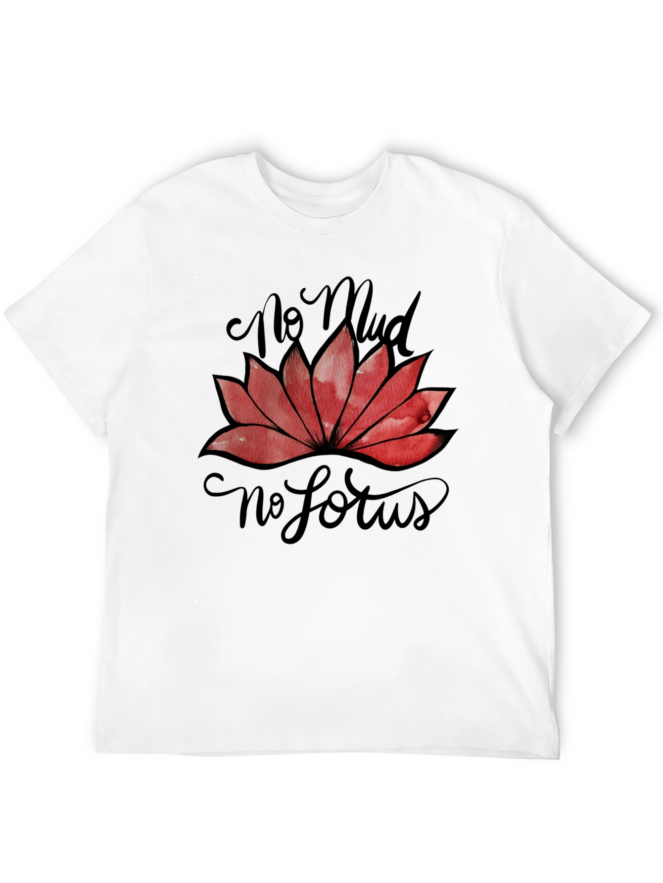 No Mud No Lotus Graphic T-Shirt - Black