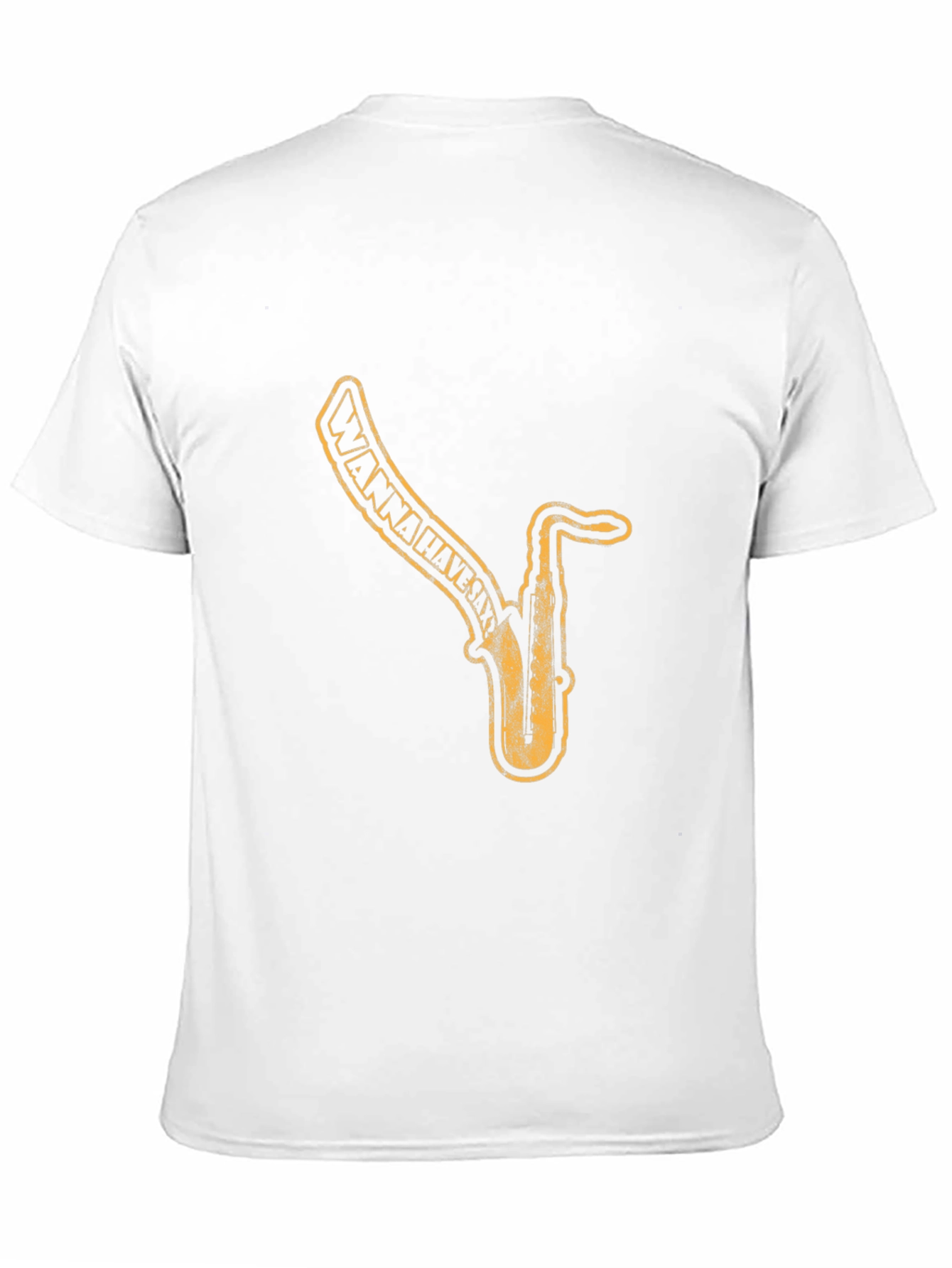 Saxophone Graphic Print Black T-Shirt
