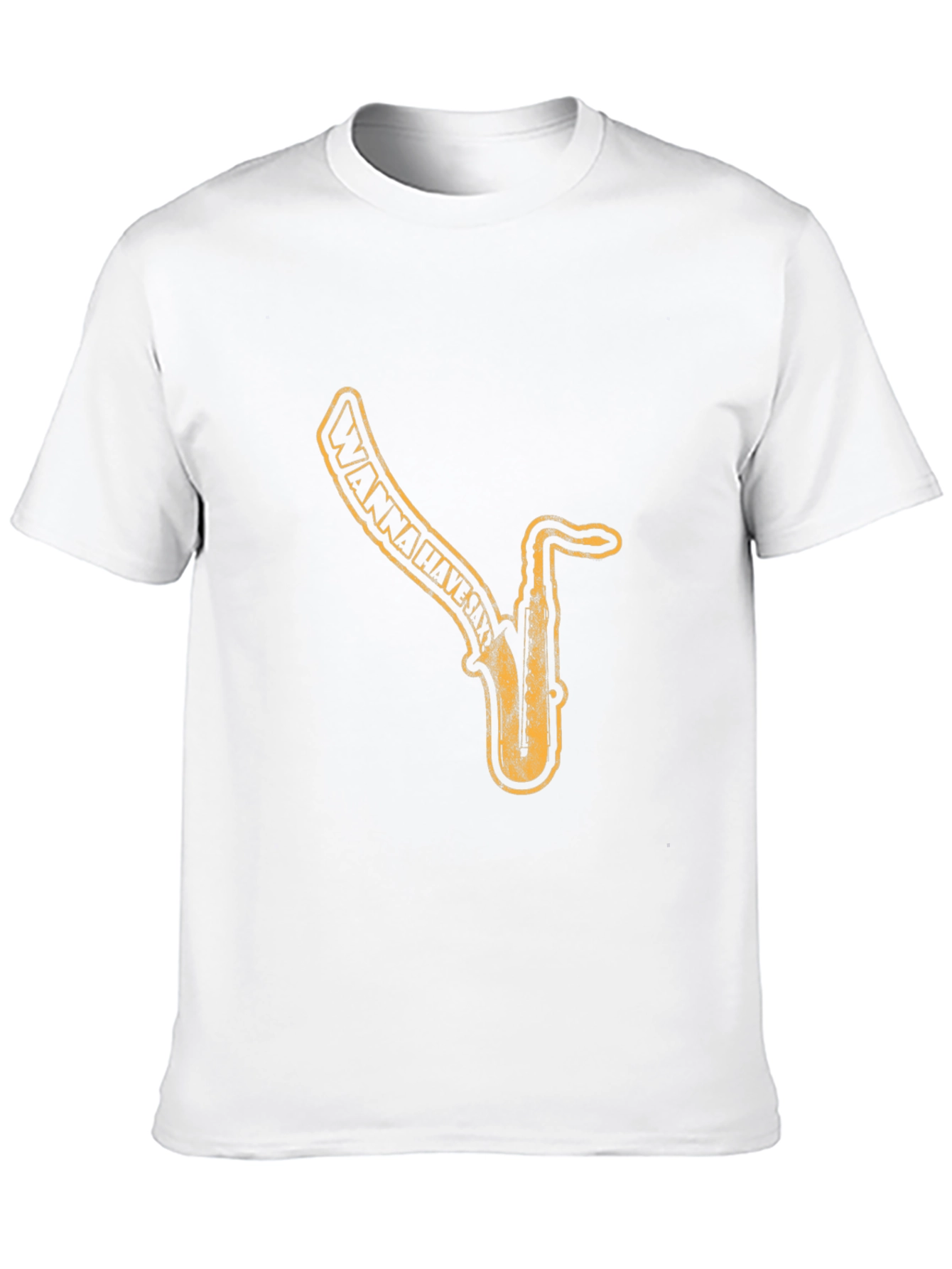 Saxophone Graphic Print Black T-Shirt