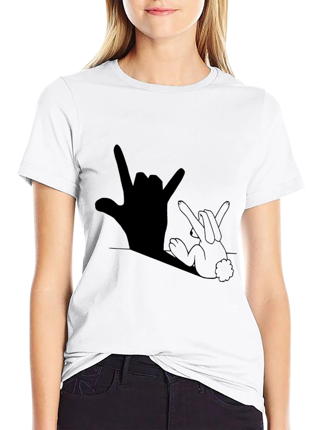 Shadow Rabbit T-Shirt - Rock On Graphic Tee