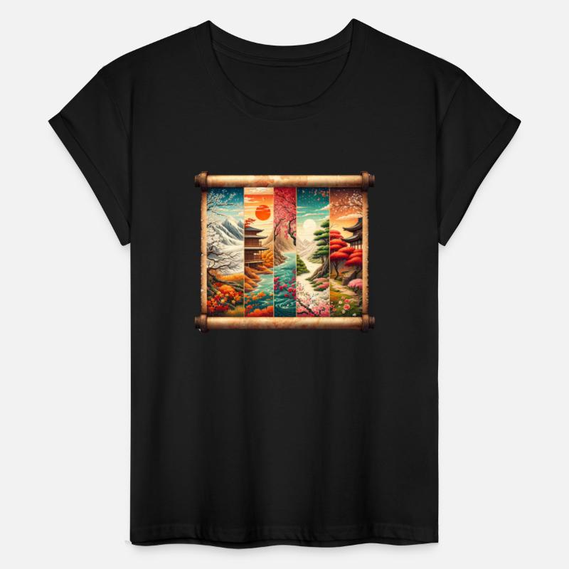 Winter Autumn Season Scenery Papyrus Scroll