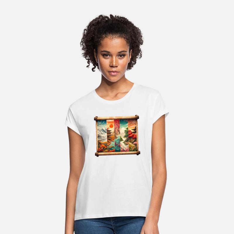 Winter Autumn Season Scenery Papyrus Scroll