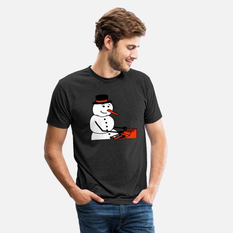 Winter DJ Snowman Mixer Mixing Console Music Party