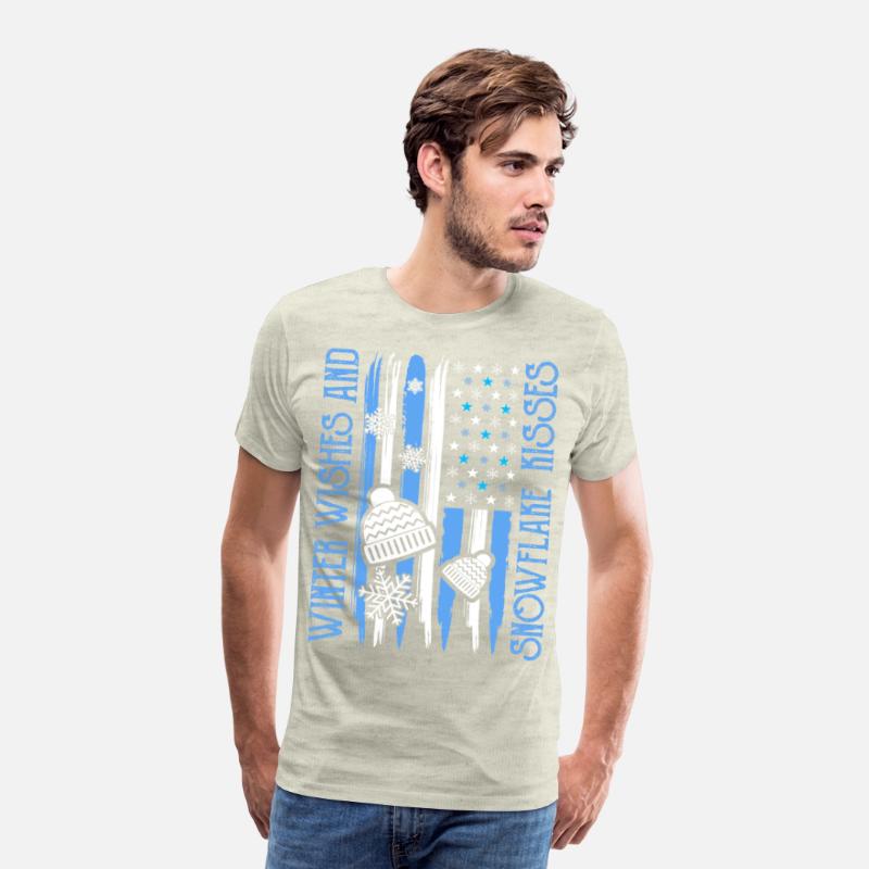 Winter Wishes Snowflake American Flag