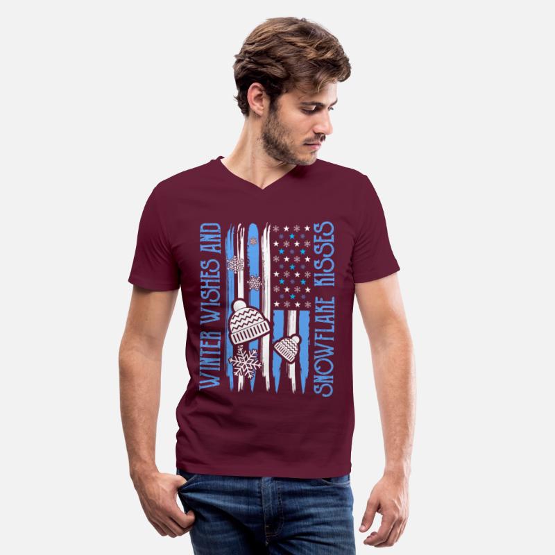 Winter Wishes Snowflake American Flag
