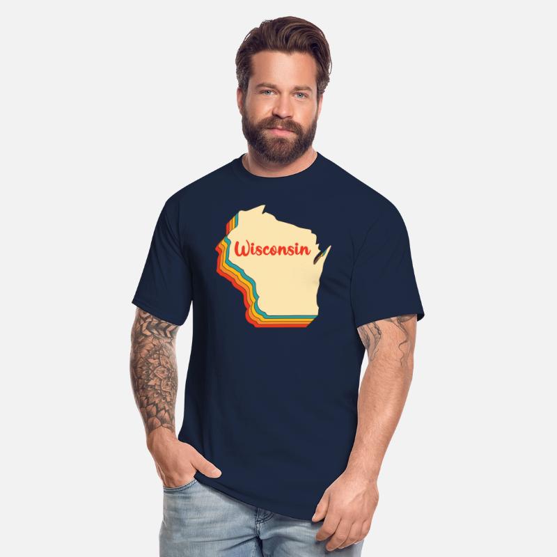 Wisconsin Map Outline Vintage Retro Wis Home State