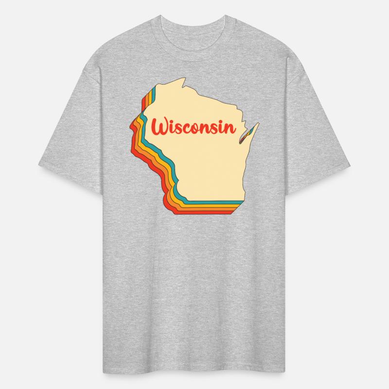 Wisconsin Map Outline Vintage Retro Wis Home State