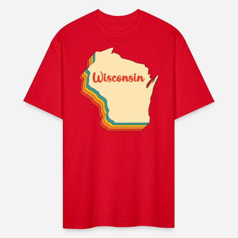Wisconsin Map Outline Vintage Retro Wis Home State