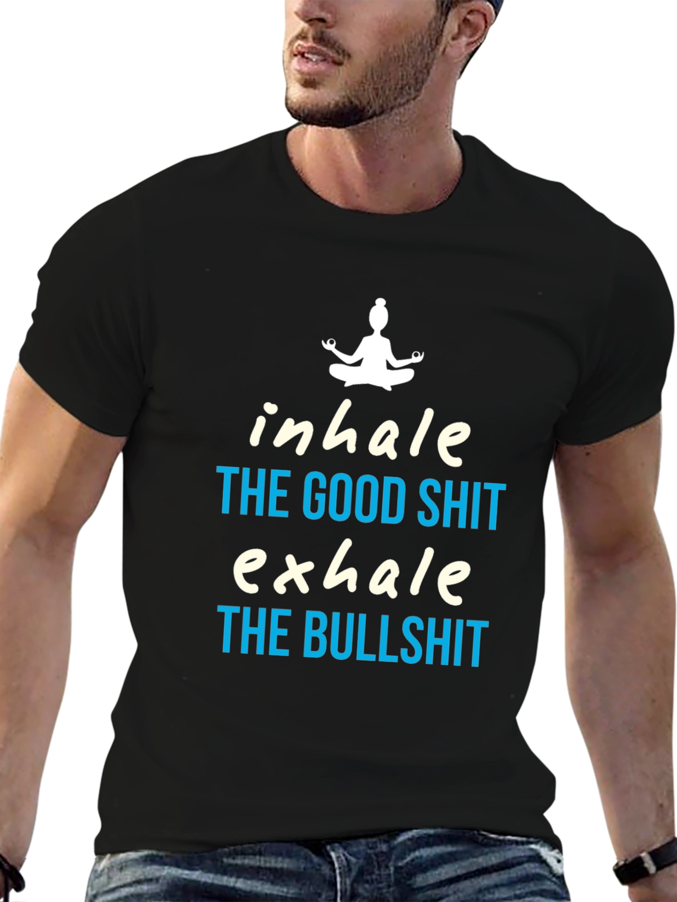 Inhale the Good Vibes Graphic Tee - Black