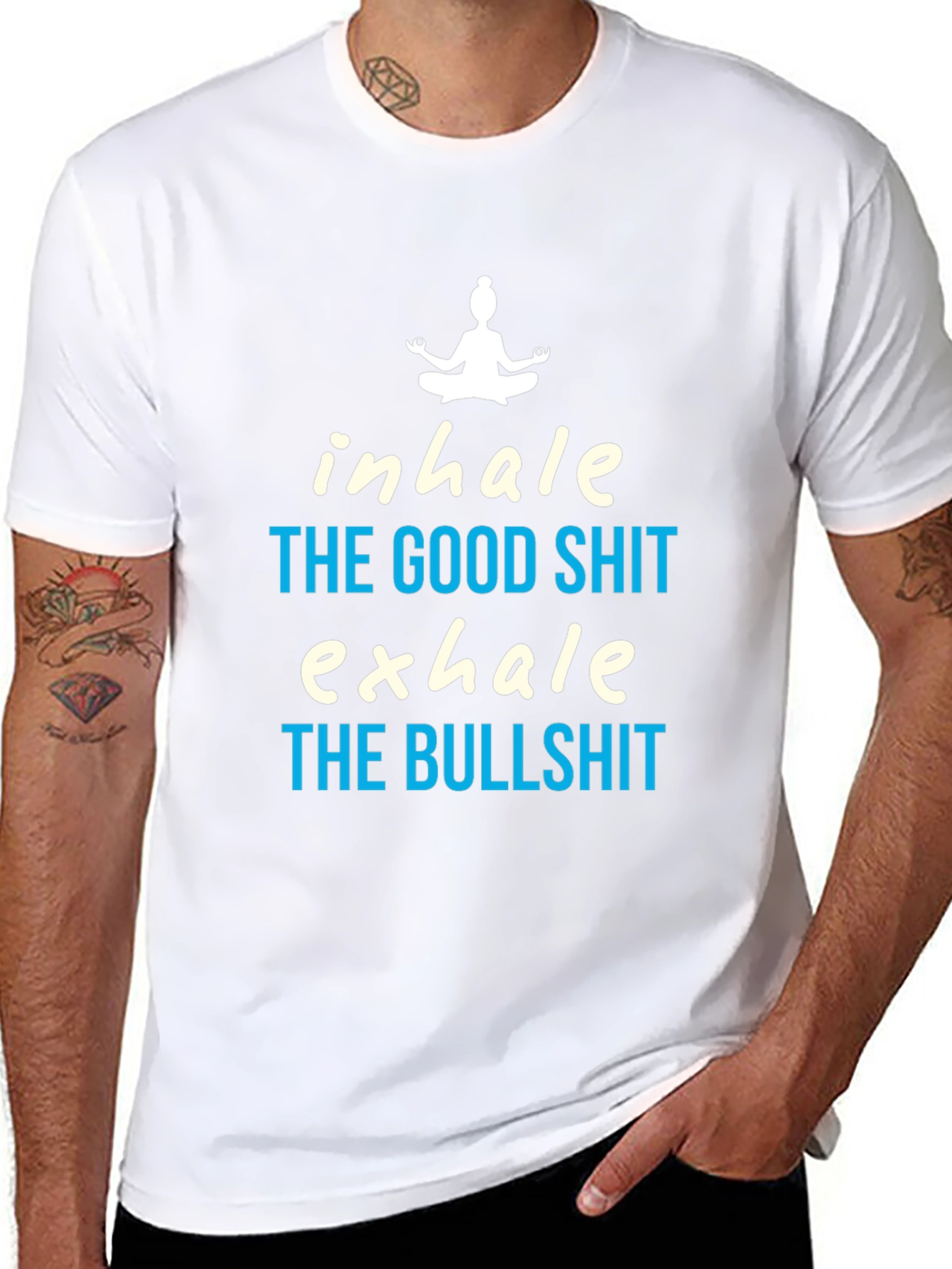 Inhale the Good Vibes Graphic Tee - Black