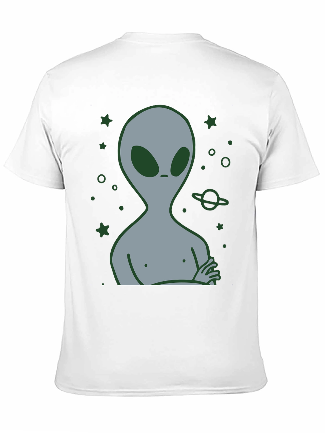 Alien Graphic T-Shirt - Black Cotton Blend Tee