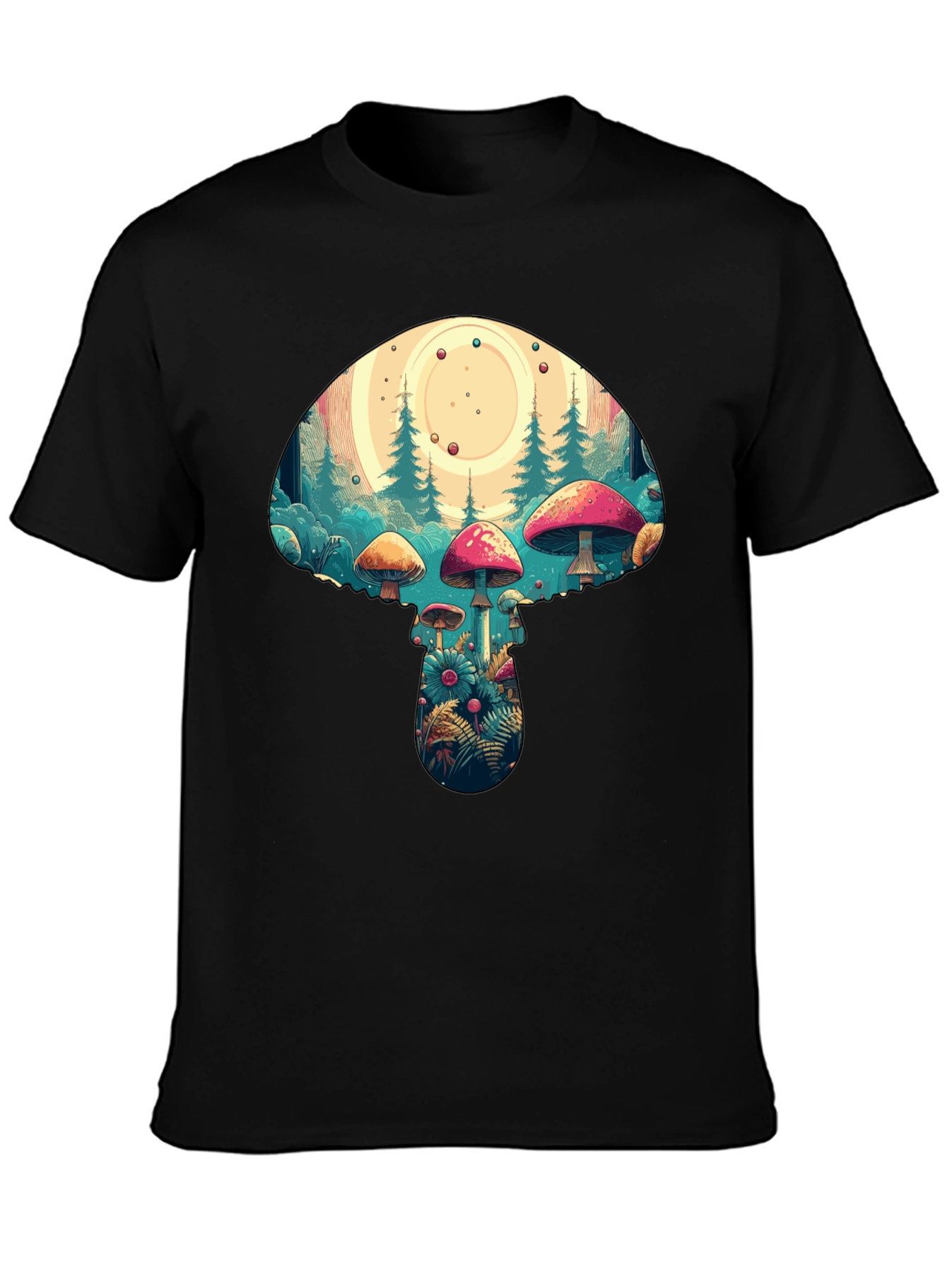 Mushroom Forest T-Shirt - Psychedelic Graphic Tee