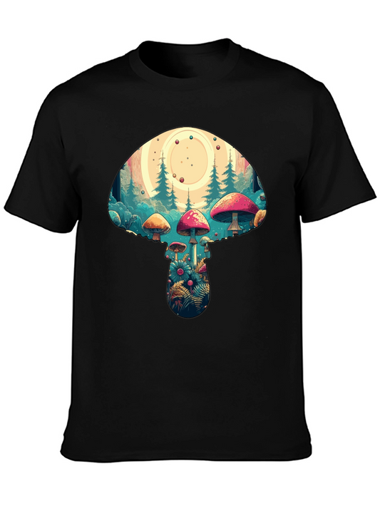 Mushroom Forest T-Shirt - Psychedelic Graphic Tee