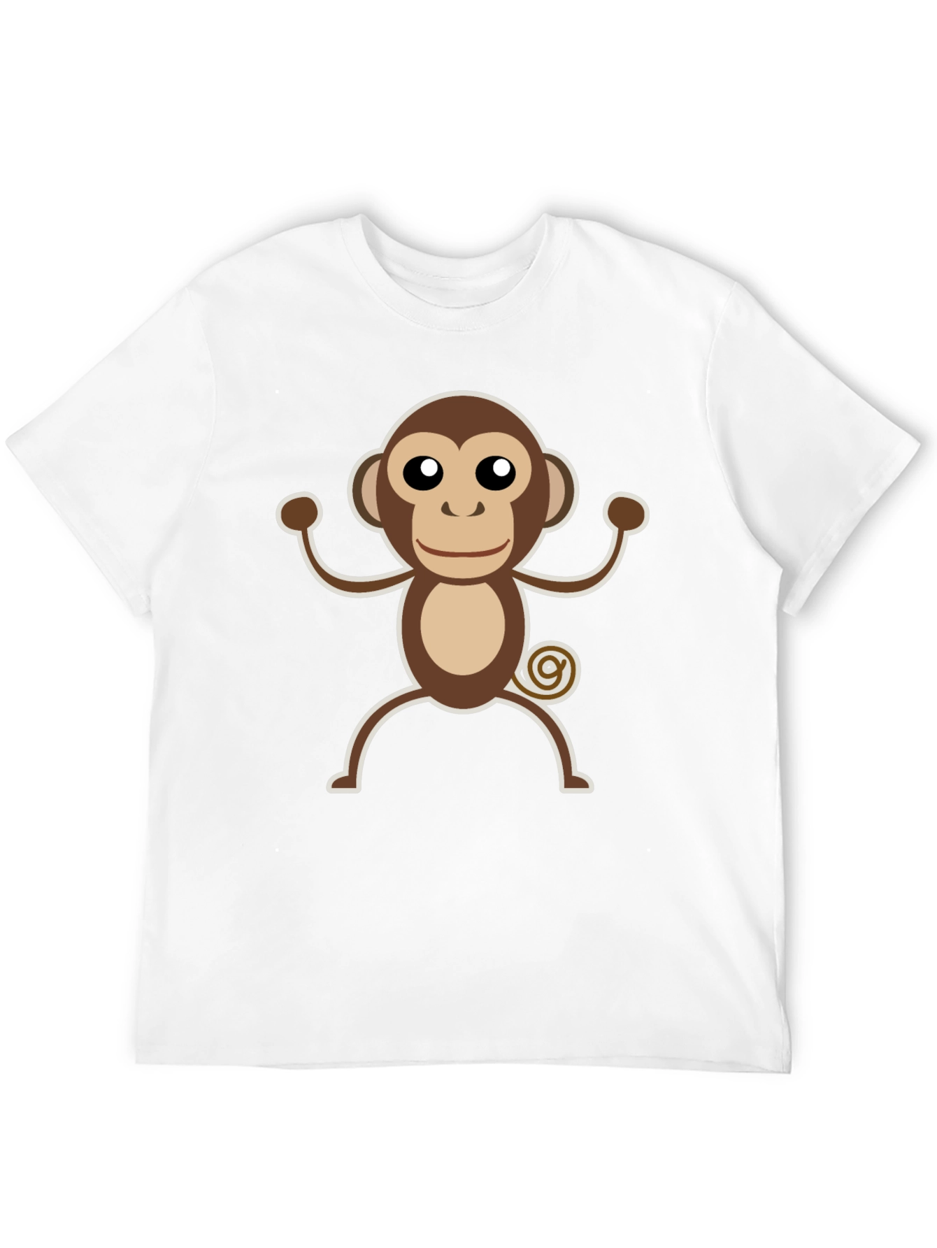 Funny Monkey Graphic Tee - Soft Black T-Shirt