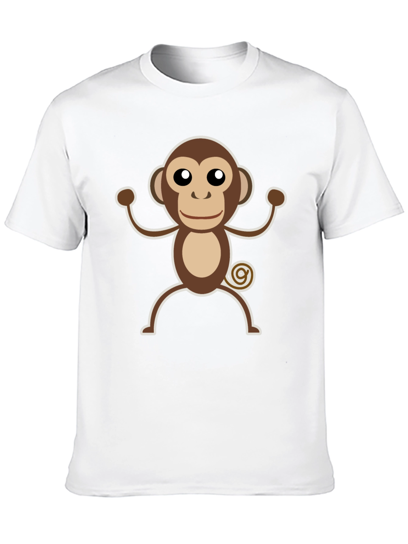 Funny Monkey Graphic Tee - Soft Black T-Shirt